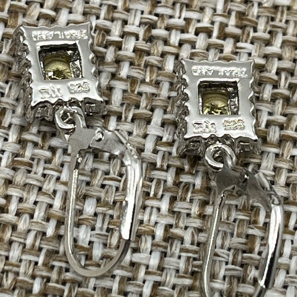 Epiphany Diamonique Yellow Stone Lever-Back Earrings – Vintage Sparkling Beauty - Picture 4 of 16